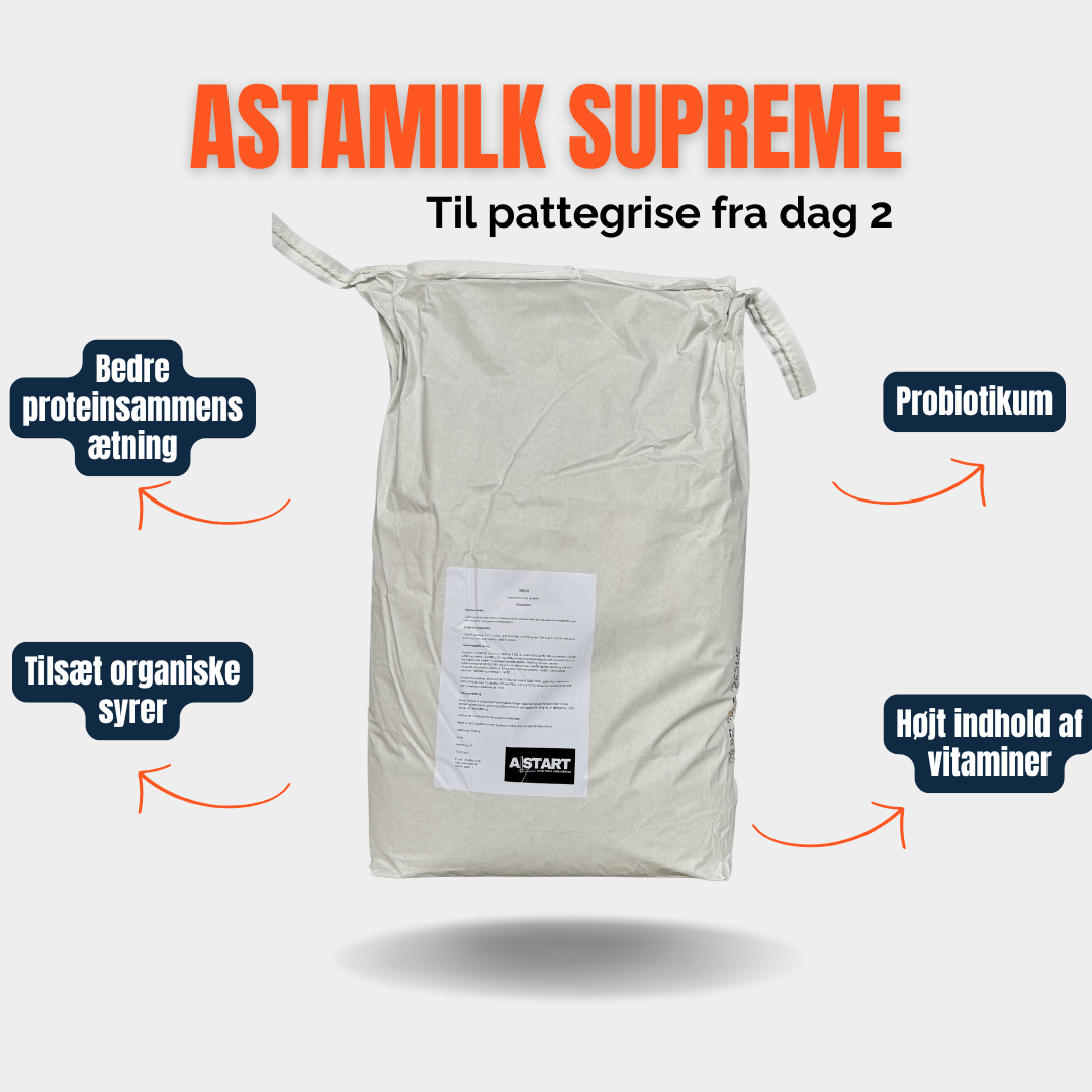 AstaMilk Premium 20kg sæk– Tørstof, Trivsel og Tarmflora i Én Løsning